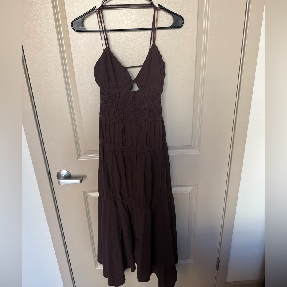 Vici Chocolate Brown Maxi Dress